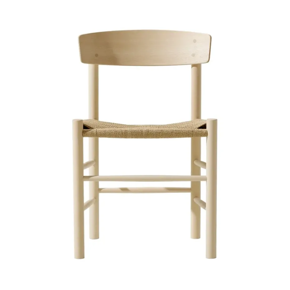 Chaise J39, Bok ciré-tressé naturel