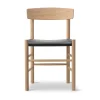 Chaise J39, Chêne ciré-cuir Omni 301 Black