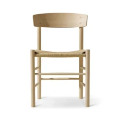 Chaise J39, Chêne savonné-tressé naturel