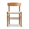 Chaise J39, Hêtre verni vintage-canvas naturel