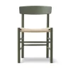 Chaise J39, Khaki green-tressé naturel