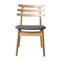 Chaise J48, Oak nature lacquered-anthracite
