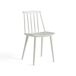 Chaise J77, White lacquered beech