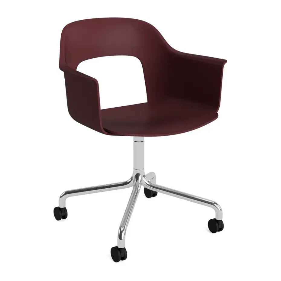 Chaise Layout Armchair 261, Bordeaux-aluminium poli