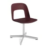 Chaise Layout Chair 131, Bordeaux-aluminium poli