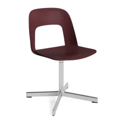 Chaise Layout Chair 131, Bordeaux-aluminium poli