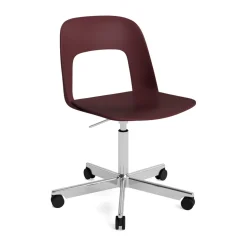Chaise Layout Chair 141, Bordeaux-aluminium poli