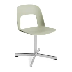 Chaise Layout Chair 131, Pastel green-aluminium poli