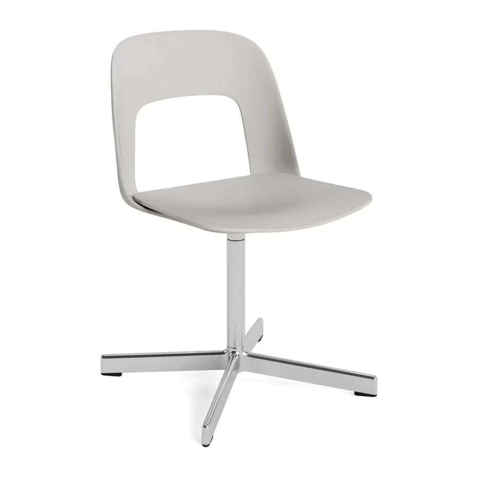 Chaise Layout Chair 131, Sky grey-aluminium poli