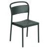 Chaise Linear steel side chair, Dark green
