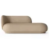 Chaise longue Divan Rico gauche, Brossé sable