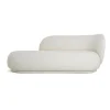 Chaise longue Divan Rico bouclé droite, Blanc cassé