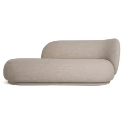 Chaise longue Divan Rico bouclé droite, Bouclé sand