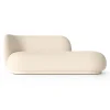 Chaise longue Divan Rico bouclé gauche, Laine blanc cassé
