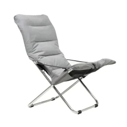 Chaise longue Fiesta Soft, Tissu grey-support en aluminium