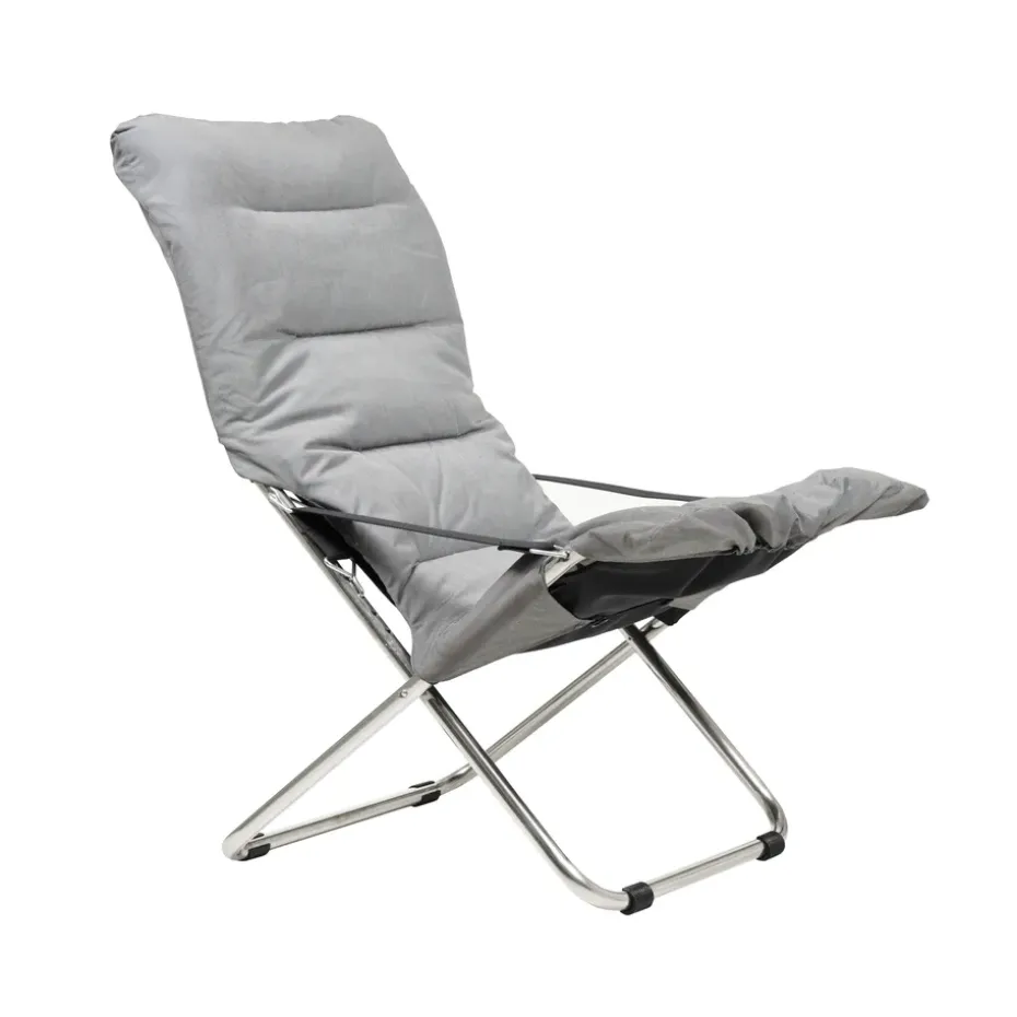 Chaise longue Fiesta Soft, Tissu grey-support en aluminium
