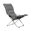 Chaise longue Fiesta Soft, Tissu anthracite-structure en aluminium