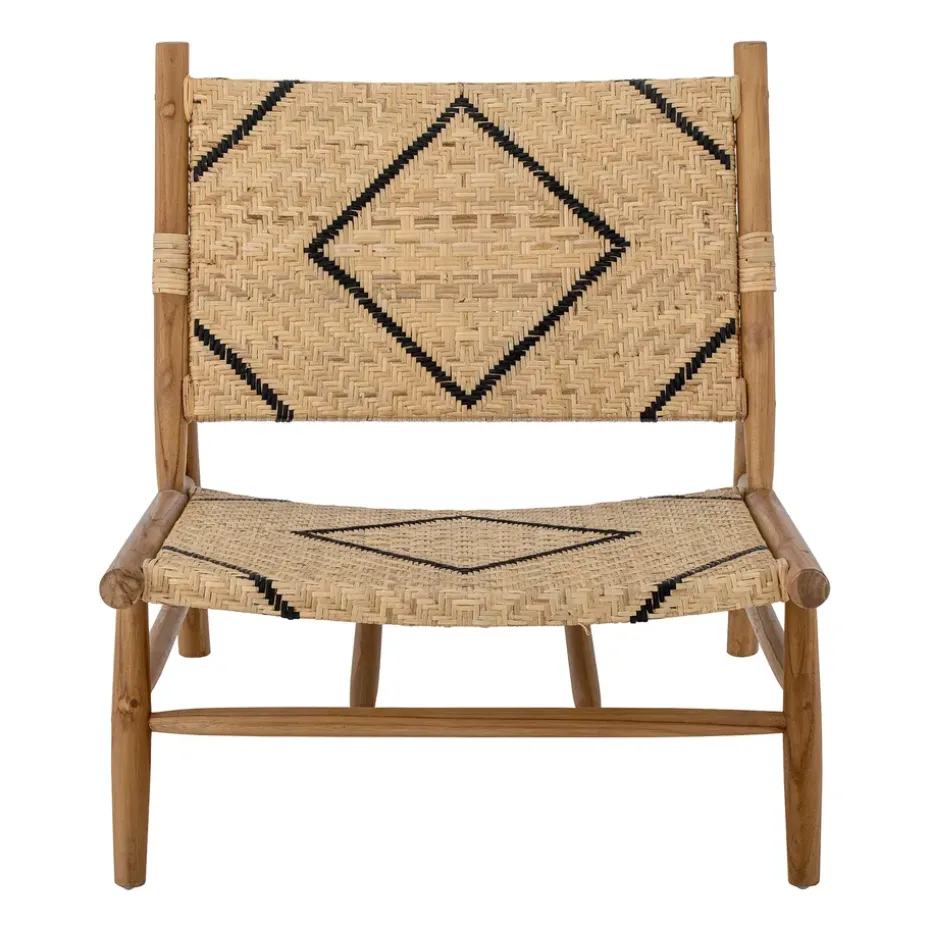 Chaise longue Lennox, Naturel-teck