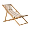 Chaise longue Lyckesand, Teak-beige