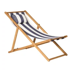 Chaise longue Lyckesand, Teak-blue