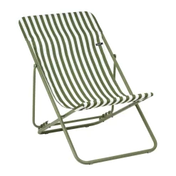 Chaise Longue Maxi Transat, Rayures Moss