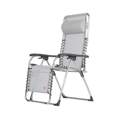Chaise longue Movida, Textaline grey-support en aluminium