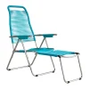 Chaise longue Spaghetti avec repose‑pieds, Turquoise