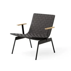 Chaise longue Ville Outdoor AV45 avec accoudoirs, Warm black