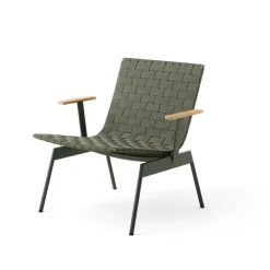 Chaise longue Ville Outdoor AV45 avec accoudoirs, Bronze green