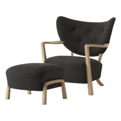 Chaise longue Wulff ATD2 fauteuil et pouf ATD3, Chêne huilé-Hallingdal 376