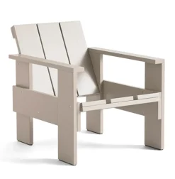 Chaise lounge Crate en pin laqué, London fog