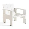 Chaise lounge Crate en pin laqué, White