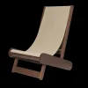 Chaise lounge Hemi, Dark stained, natural