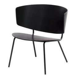 Chaise lounge Herman, Noir