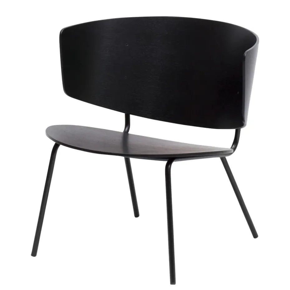 Chaise lounge Herman, Noir