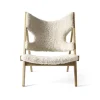 Chaise lounge Knitting, peau de mouton Nature, structure chêne natural