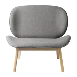 Chaise lounge L32 Suru, Oak nature lacquered-grå