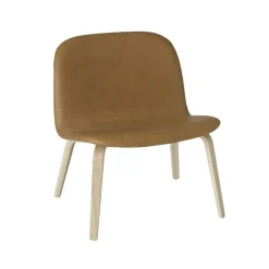 Chaise lounge recouverte de textile Visu, Refine leather cognac-Oak