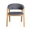 Chaise Luna, Cane-Line airtouch grey, support en teck