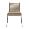 Chaise M20 Teglgård Cord Chair, Brown mixed-stainless steel