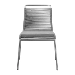 Chaise M20 Teglgård Cord Chair, Light grey mixed-stainless steel