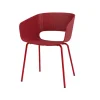 Chaise Marée 401, beetroot structure en métal laqué