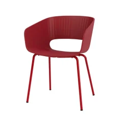 Chaise Marée 401, beetroot structure en métal laqué
