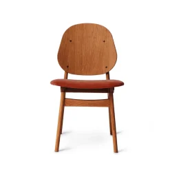 Chaise Noble, Brick red-structure en chêne huilé teckn