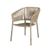 Chaise Ocean en aluminium avec accoudoirs, Natural