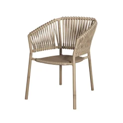 Chaise Ocean en aluminium avec accoudoirs, Natural