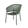Chaise Ocean soft rope avec accoudoirs, Dark green