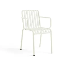 Chaise Palissade avec accoudoirs, Cream white