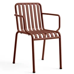 Chaise Palissade avec accoudoirs, Iron red