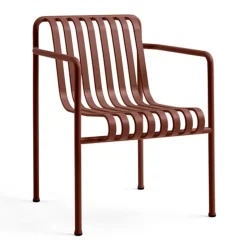 Chaise Palissade Dining avec accoudoirs, Iron red